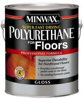 Minwax 130200000 Polyurethane, Gloss, Liquid, Clear, 1 gal, Can
